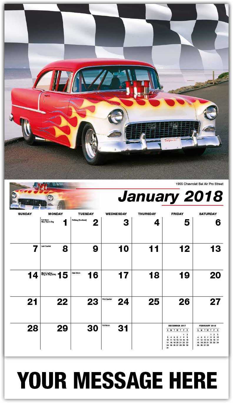 Hot rods muscle cars road warriors 65 business promo calendars